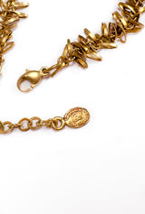 Vintage Christian Lacroix Tiered Heart Pendant Fringe Necklace signature and clasp @recess la