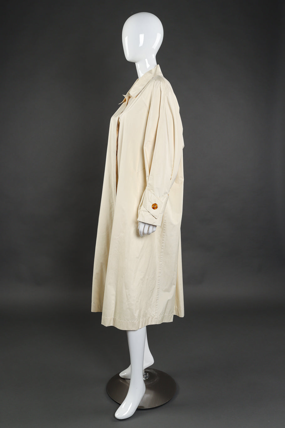 Vintage Hermés Silk Trench Coat side on mannequin @recess la