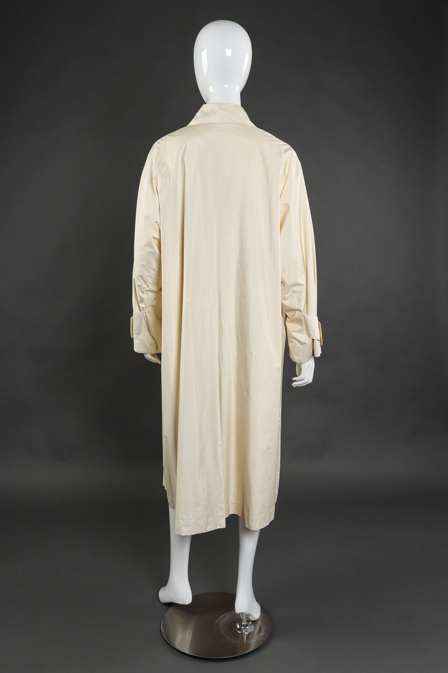 Vintage Hermés Silk Trench Coat back on mannequin @recess la
