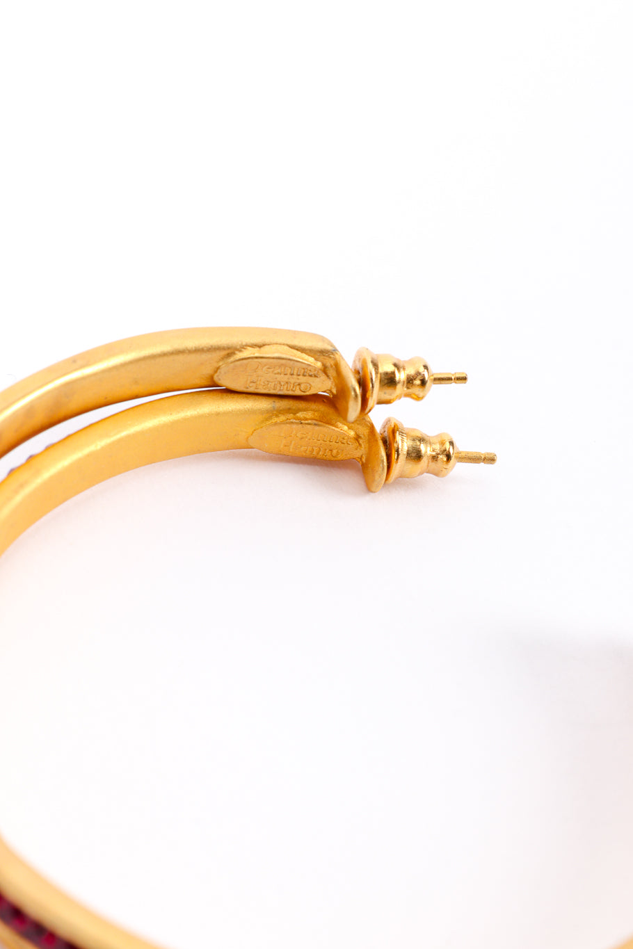 Rhinestone Hoop Earrings by Deanna Hamro cartouches @recessla