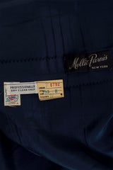 Vintage Mollie Parnis Metallic Beaded Lace Overlay Dress labels @ Recess LA