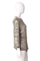 sequin sheer overlay jacket by Calvin Klein on mannequin side @ Recess LA