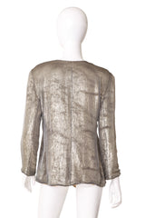 sequin sheer overlay jacket by Calvin Klein on mannequin back @ Recess LA