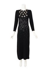 Vintage Adolfo Crystal Rosette Knit Gown @ Recess LA