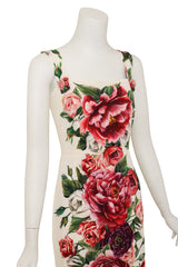 Dolce & Gabbana Rose Button Floral Tea Dress on mannequin at Recess