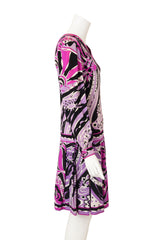 Vintage Emilio Pucci Mod Floral Dropwaist Dress on mannequin side @ Recess LA