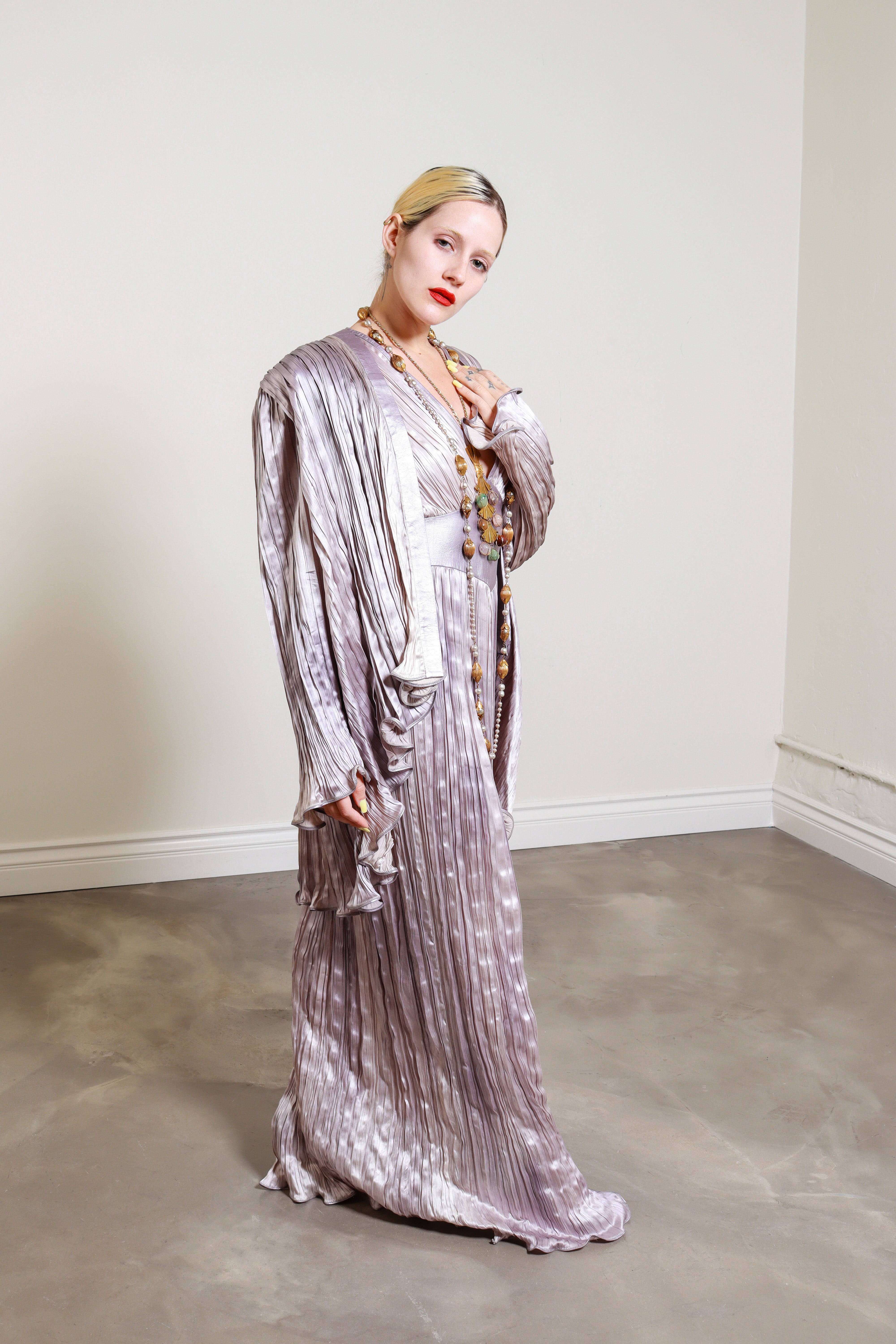 Roberto Cavalli Duster & Dress Set on model @RECESS LA