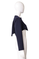 Wave Hem Bolero Jacket by Geoffrey Beene on mannequin side @ Recess LA
