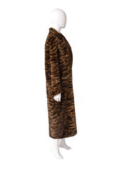 Tiger stripe coat by Norbert Nel on mannequin side @ Recess LA