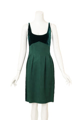 Vintage Valentino Paisley Jacquard Velvet Dress & Jacket Set dress front @ Recess LA