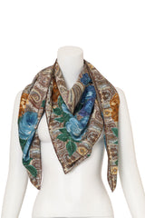 Rose Paisley Print Scarf by Pierre Balmain on mannequin @ Recess LA