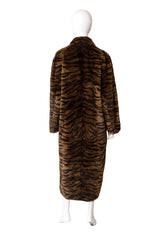 Tiger stripe coat by Norbert Nel on mannequin back @ Recess LA