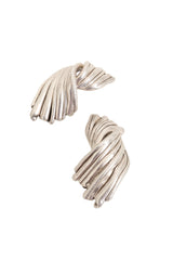 Vintage Plated Sculptural Twist Earrings close @ Recess LA