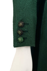 Vintage Valentino Paisley Jacquard Velvet Dress & Jacket Set buttons @ Recess LA