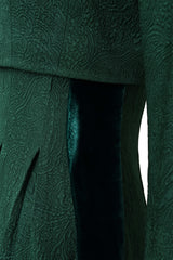 Vintage Valentino Paisley Jacquard Velvet Dress & Jacket Set details @ Recess LA