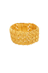 Vintage woven Crystal Clasp Bracelet by Nolan Miller @ Recess LA