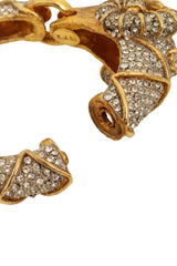 Vintage Crystal Ram Head Bracelet by Kenneth Jay Lane snap @ Recess LA