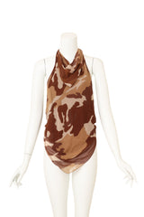 Plein Sud Camouflage Cowl Halter Top @ Recess LA