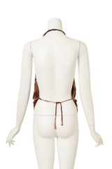 Plein Sud Camouflage Cowl Halter Top back @ Recess LA