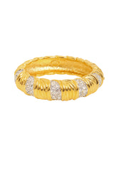 Vintage Ribbed Crystal Hinge Bracelet by Nolan Miller @ Recess LA