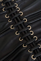 Leather Corset Waist Dress by Krizia corset close @ Recess LA