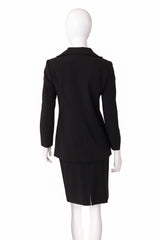 jacket and skirt suit by Mondi on mannequin back @ Recess LA