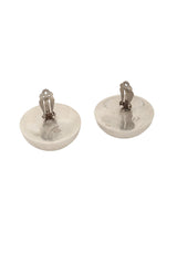 Vintage Sterling Domed Button Earrings backs open @ Recess LA