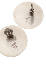 Vintage Sterling Domed Button Earrings stamp @ Recess LA