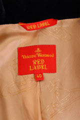 Vintage Vivienne Westwood Velvet Skirt Suit Set label 2 @ Recess LA