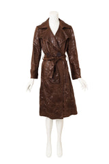 Vintage Krizia Poi Glossy Crinkled Trench Coat @ Recess LA