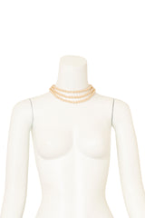 Snake Clasp Pearl Necklace by Rose Benedetti on mannequin clasp back @ Recess LA