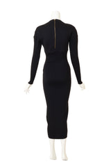 Alaia Ribbed Wool Knit Midi Dress back @ Recess LA