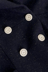 2019C Lamé Tweed Blazer by Chanel buttons close @ Recess LA