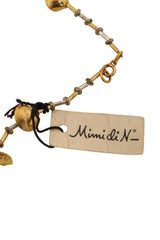 Mixed Metal Shell Bead Necklace by Mimi D N tag @ Recess LA