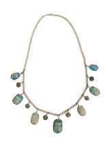 Sterling Wood Scarab Charm Necklace @ Recess LA