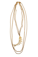 Draped Chain Fishbone Necklace @ Recess LA