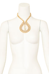 Crystal Loop Drop Statement Necklaces on mannequin @ Recess LA