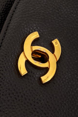 Vintage Chanel Caviar CC Backpack clasp wear @ Recess LA