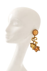 Acrylic Leaf Drop Earrings by TMB on mannequin @ Recess LA