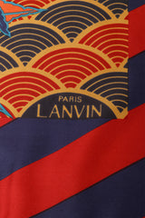 Vintage Lanvin Japanese Maple Leaf Scarf logo @ Recess LA