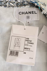 2018 S/S Tweed Waterfall Jacket by Chanel label and tags @ Recess LA
