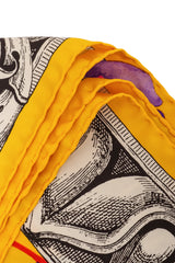Gianfranco Ferre Ornate Sculpture Floral Scarf edges @ Recess LA