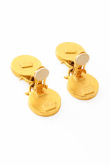 Roman coin dangle earrings by Linda Levinson backs open @ Recess LA