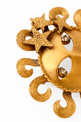 Crystal Eye Sun Brooch close top @ Recess LA