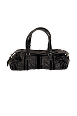 Vintage Bottega Veneta Nappa Velvet Trim Intrecciato Boston Barrel Bag @ Recess LA