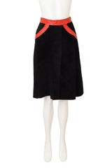 Vintage Giorgio Di Sant'Angelo for Samuel Robert 1970's Suede Split Skirt @ Recess LA