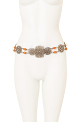 Filigree Bead Chain Belt on mannequin @ Recess LA