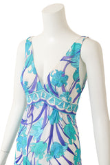 1960's Emilio Pucci for Formfit Rodgers Abstract Floral Sheer Mini Dress close up @ Recess LA