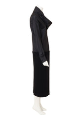 Vintage Romeo Gigli Wool Cowl Neck Funnel Dress side @ Recess LA