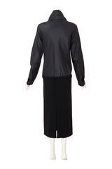 Vintage Romeo Gigli Wool Cowl Neck Funnel Dress back @ Recess LA